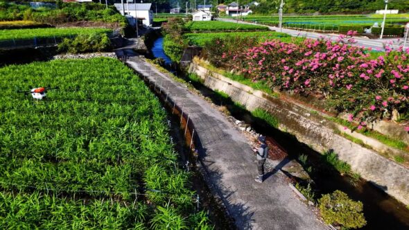 ドローンの活用で農作業も効率的になった